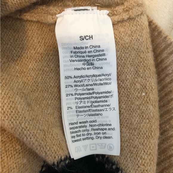 Tan Polka Dot Sweater in Coziest Yarn size S - Picture 5 of 7